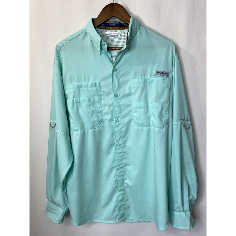 Men UPF40 Tactical Shirt Tamiami Long Sleeve Columbia Ventilated Fishing Utility